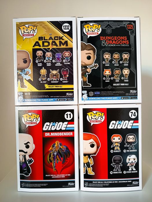 4 Funko Pop's originais