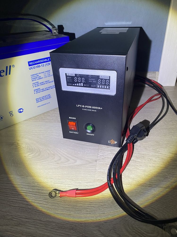 LogicPower UPS12V LPY-B-PSW-800VA+ акумулятор 100АH Ultracell