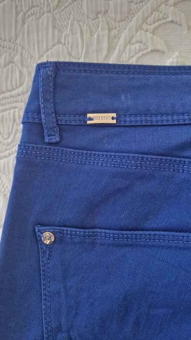 Calças azuis, Zara, tamanho 38, mid rise skinny fit