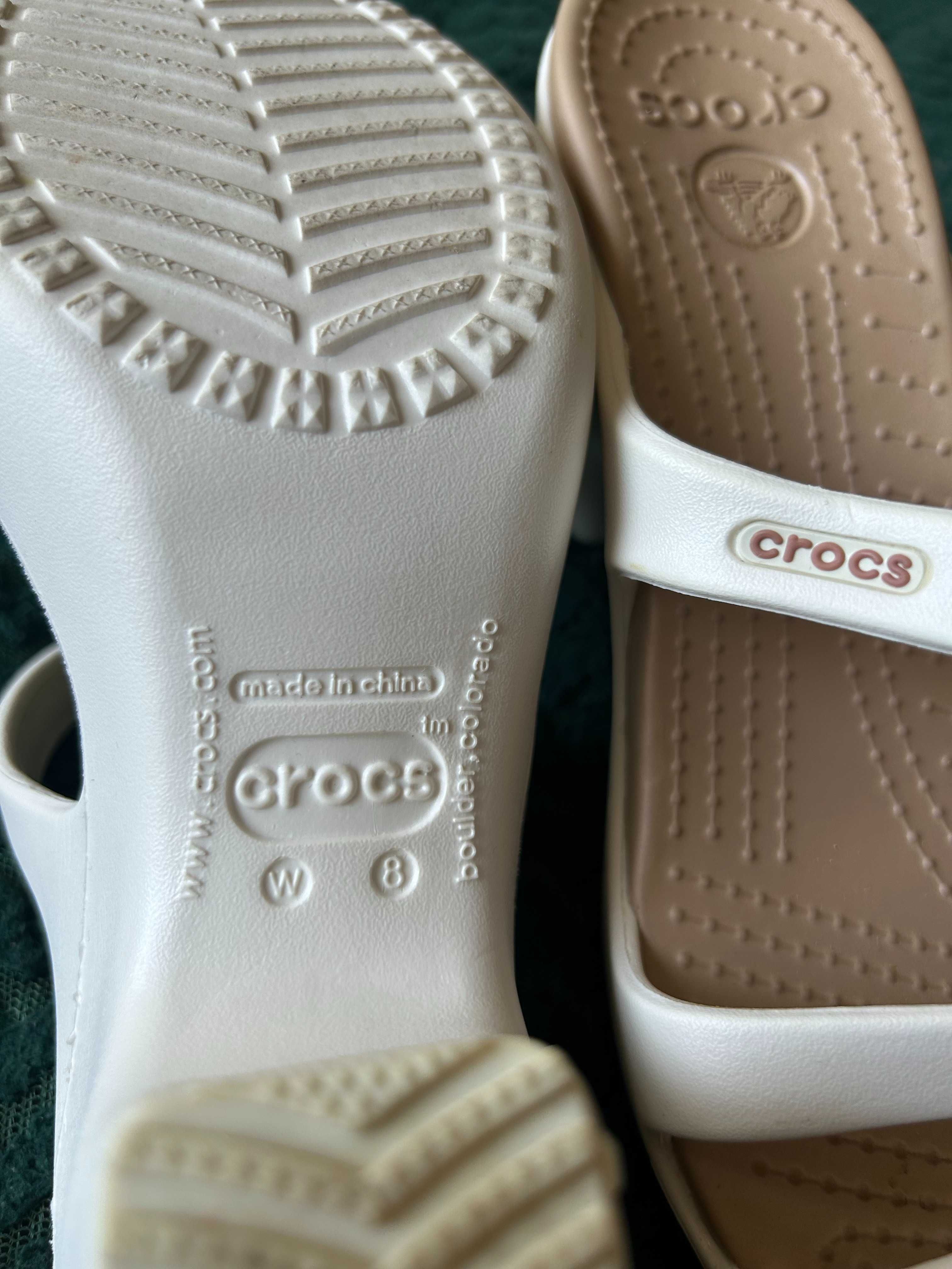 Sandałki na obcasie Crocs model Cyprus III Sandal w rozm. 38/39 (W8)