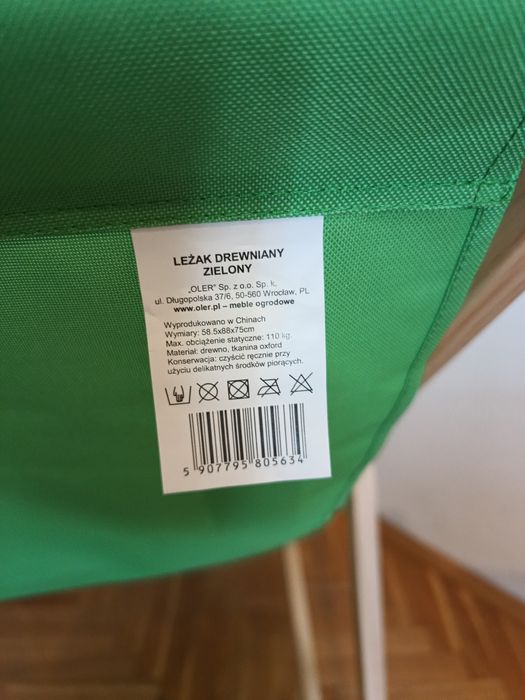 Leżak plażowy drewniany