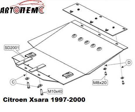 Захист двигуна Citroen Jumper Xsara Jumpy Space Tourer Xsara Picasso