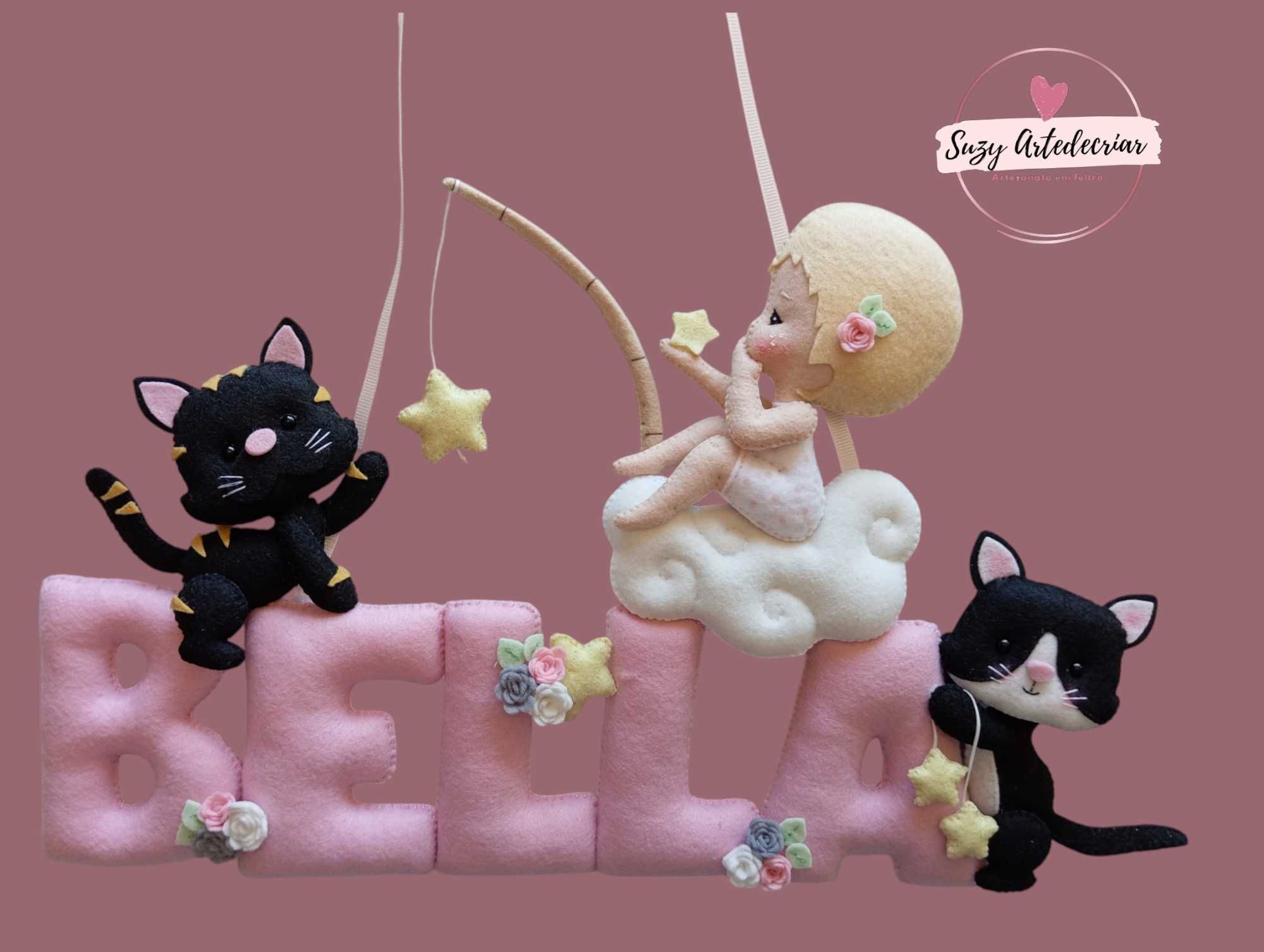 Decoração Enfeite Quarto Criança Gatinhos