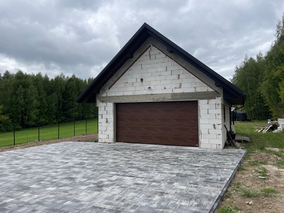 Brama garażowa segmentowa antracyt brązowab biała  5000x2250