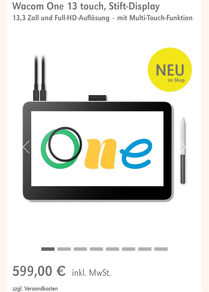 Wacom creative pen display