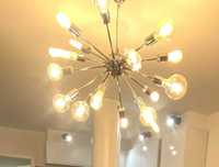 Lampa, żyrandol wiszący wielopunktowy.