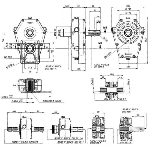 GBF30ST835 Multiplikator do pomp grupy 3 i 2 GBF 30ST, tuleja/wał, p