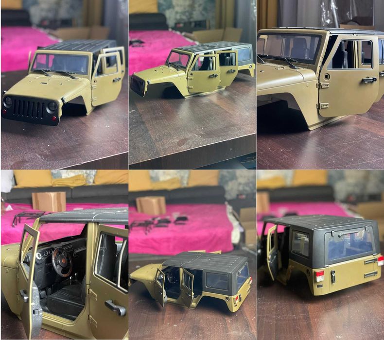 Karoseria RC INJORA Jeep Wrangler JK Rubicon Crawler TRX-4 SCX Axial