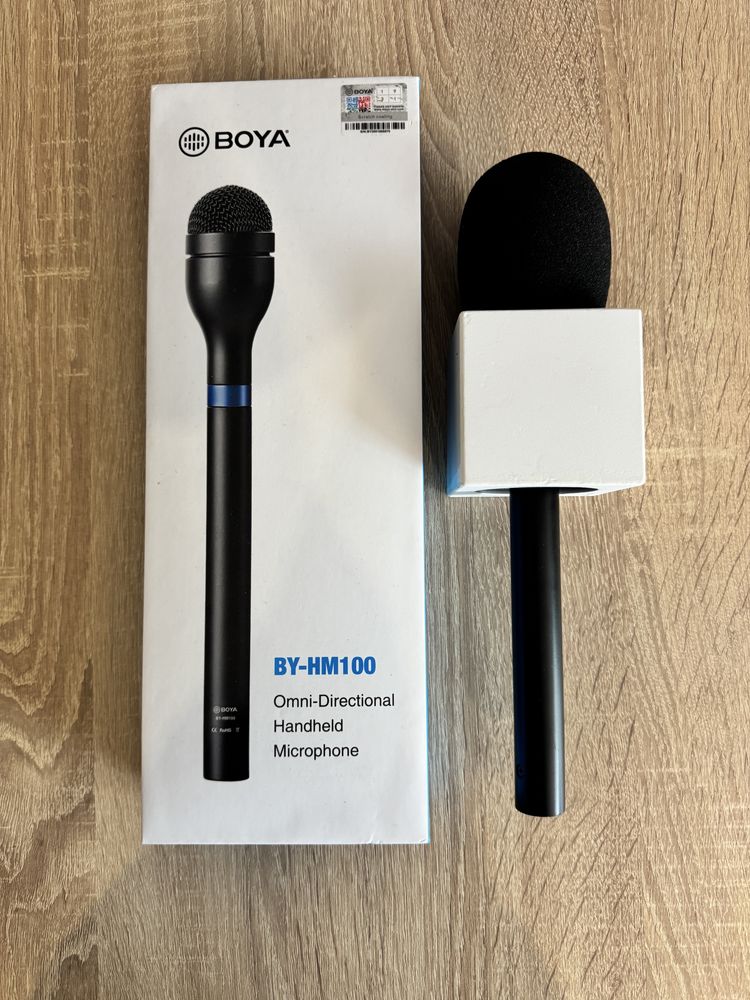 Mikrofon Boya BY-HM100 + 2 kable + adapter z kiejscem na twoje logo