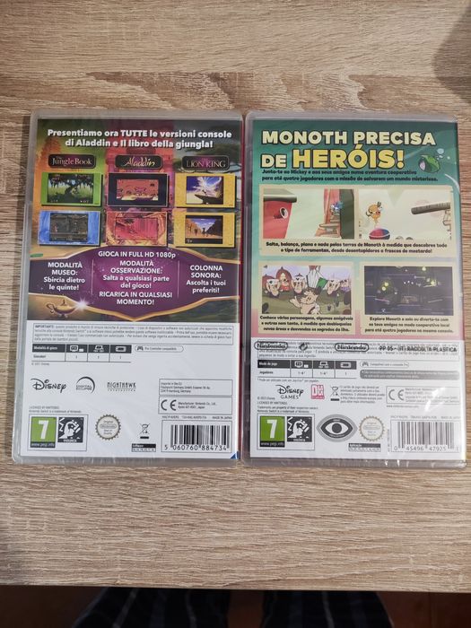 2 jogos Disney, collection e illusion nintendo switch