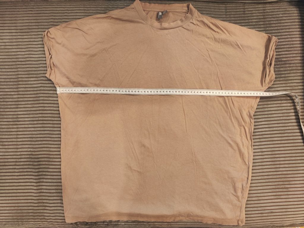 Koszulka oversized "ASOS", kolor beżowy