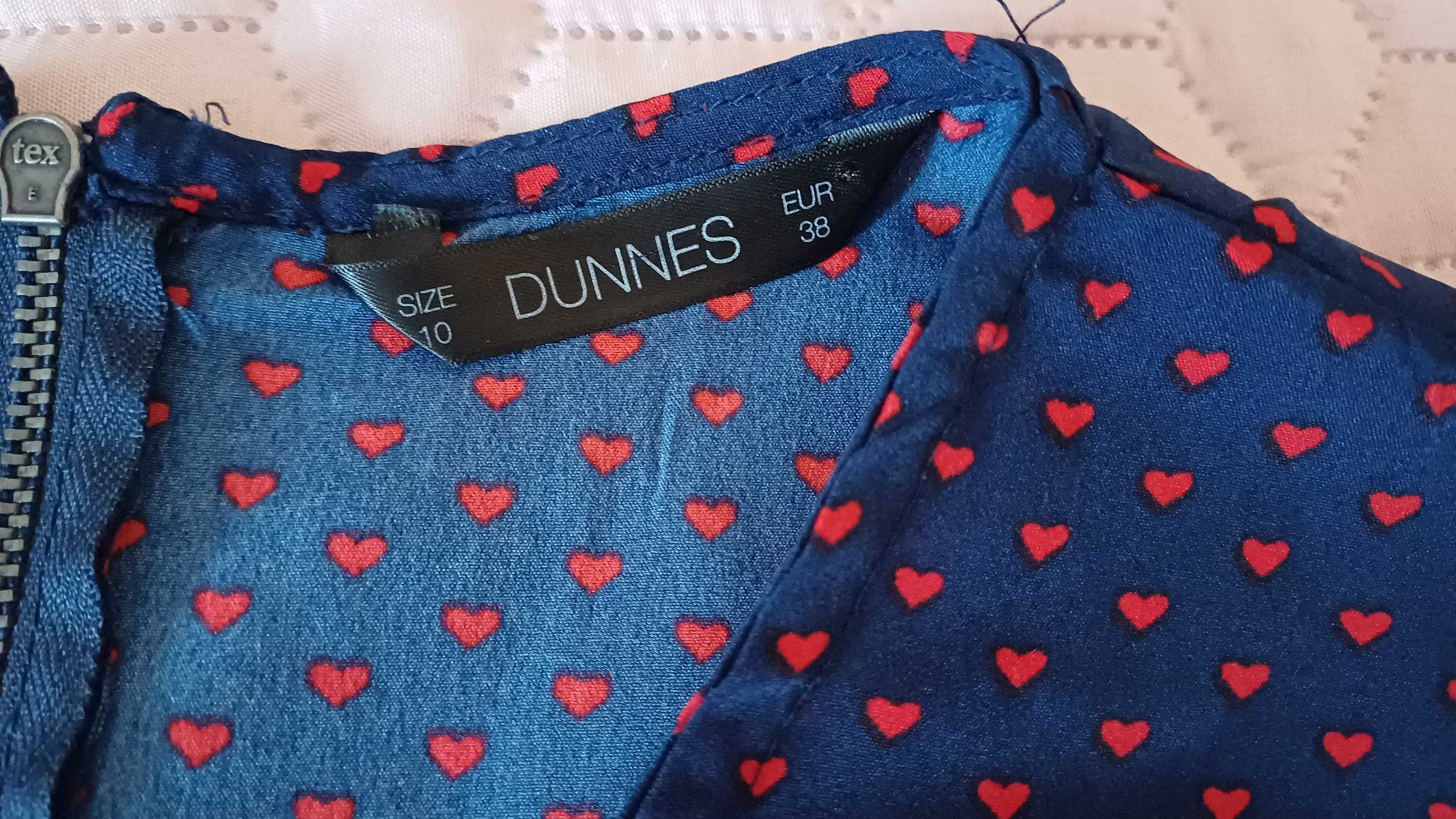 Granatowa bluzeczka DUNNES w serduszka r. 38 (M)