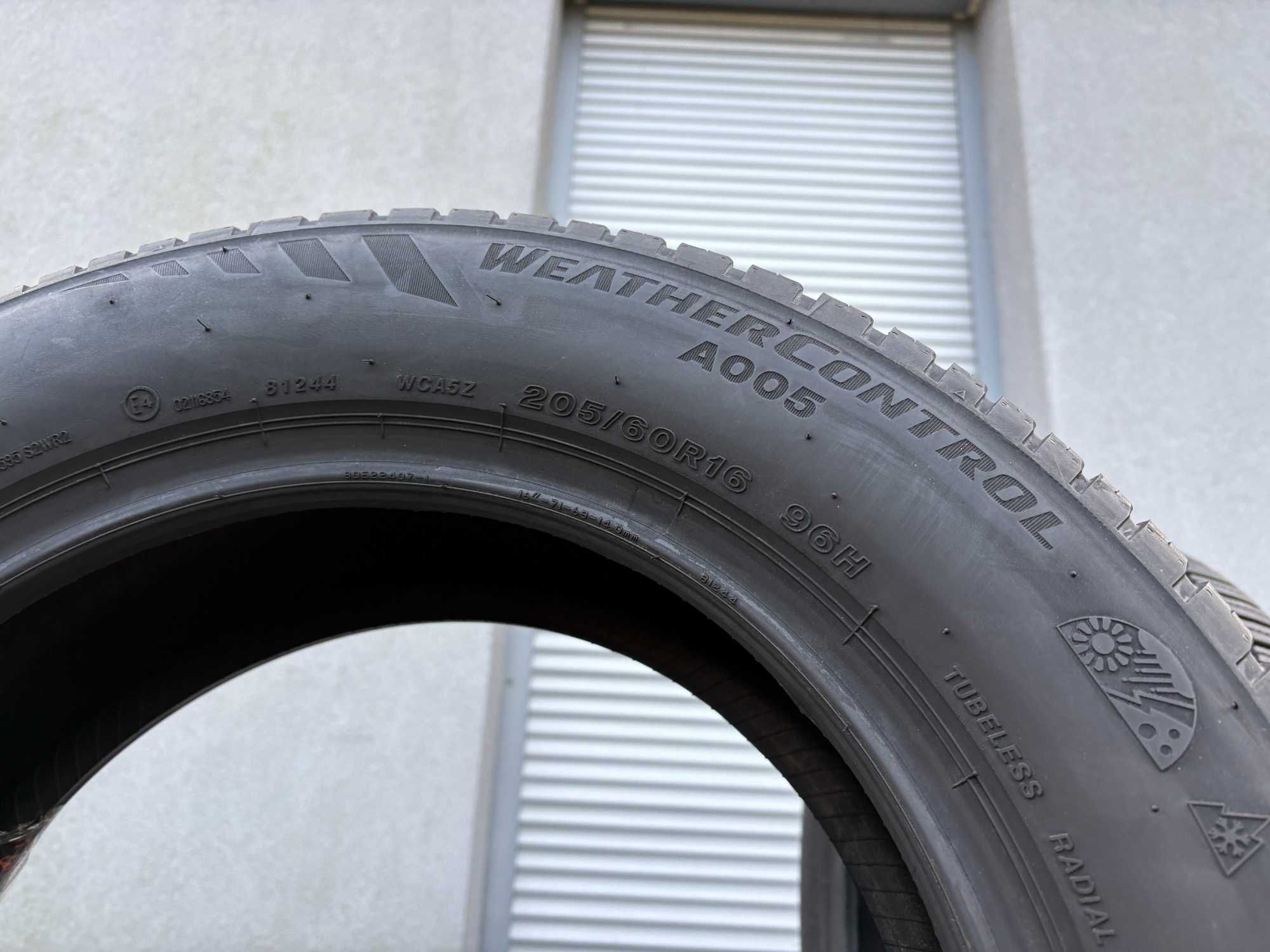 2szt całoroczne 205/60R16 Bridgestone 6,4mm 2023r świetny stan! Z9364