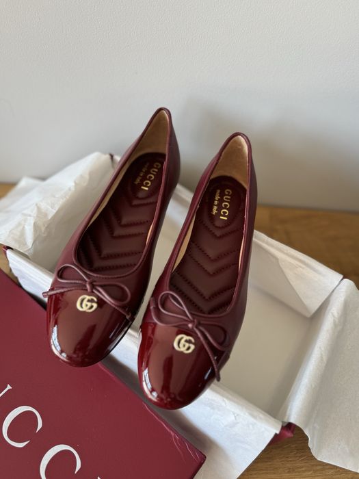 Балетки gucci бургунді гуччі 37(23,5),38(24),40(25),41(25,5) туфлі