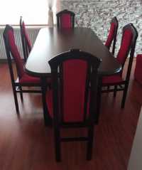 Zestaw stół rozkładany 195-235x90x76 + 6 krzeseł