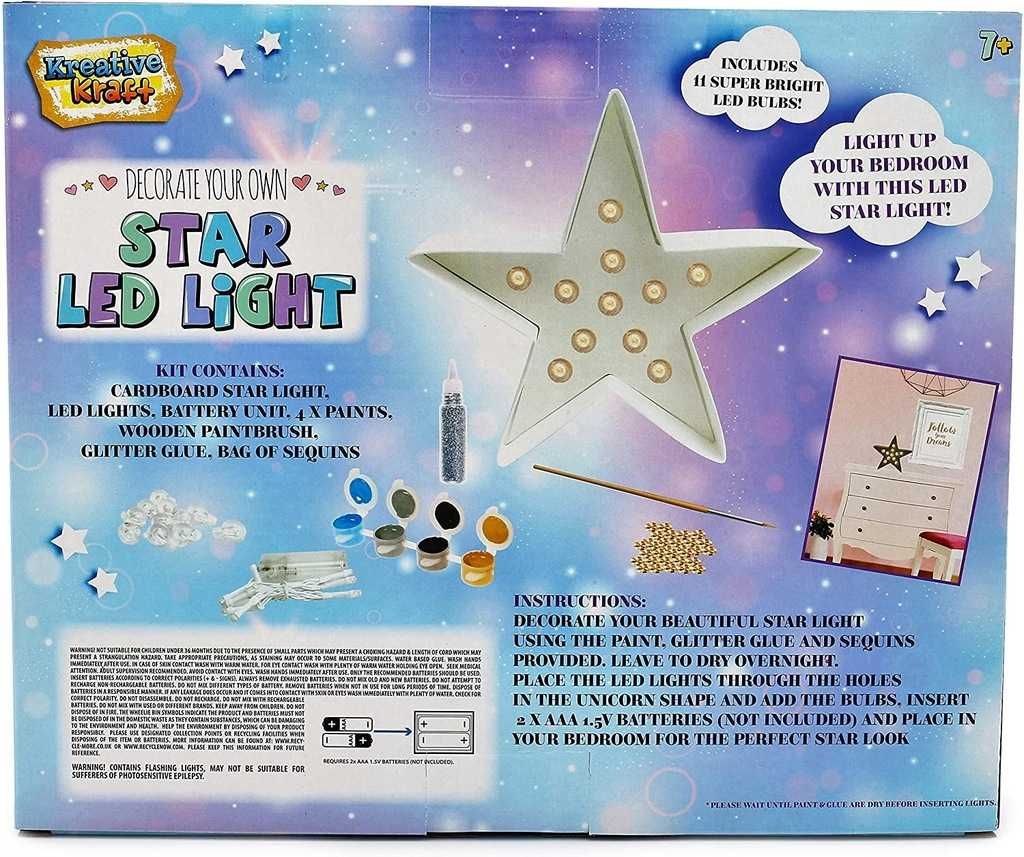 Lampa lampka gwiazda LED kreatywna dekoracja dla dzieci