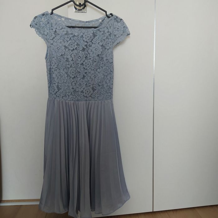 H&M, sukienka wizytowa, plisowana, r. 34