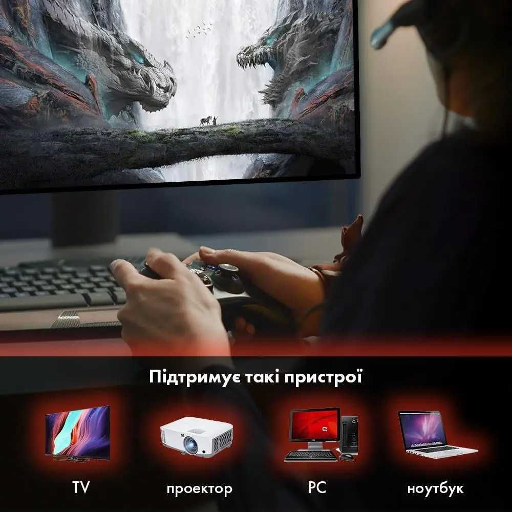 Ігрова приставка 64gb 4K HDMI + 2 бездротові джойстики, консоль