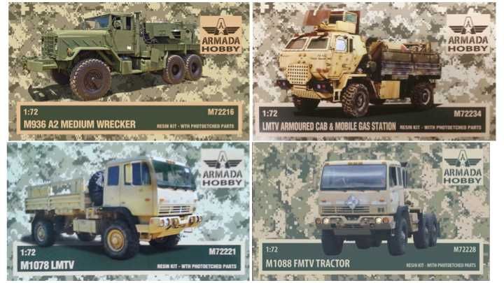 Kits modelismo em resina,  1/72 ArmadaHobby - Camiões
