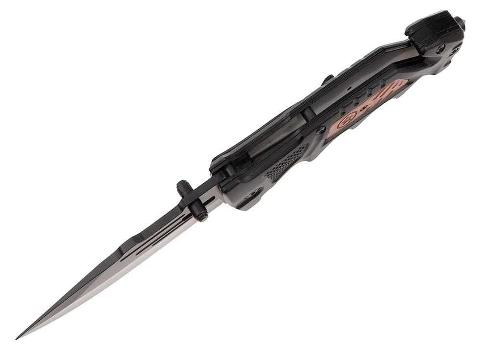 BSH Sprężynowy nóż ratowniczy survival do cięcia pasów N-389B WE knife