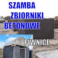 Betonowe zbiorniki\szamba jednoko oraz dwukomorowe. Piwniczki