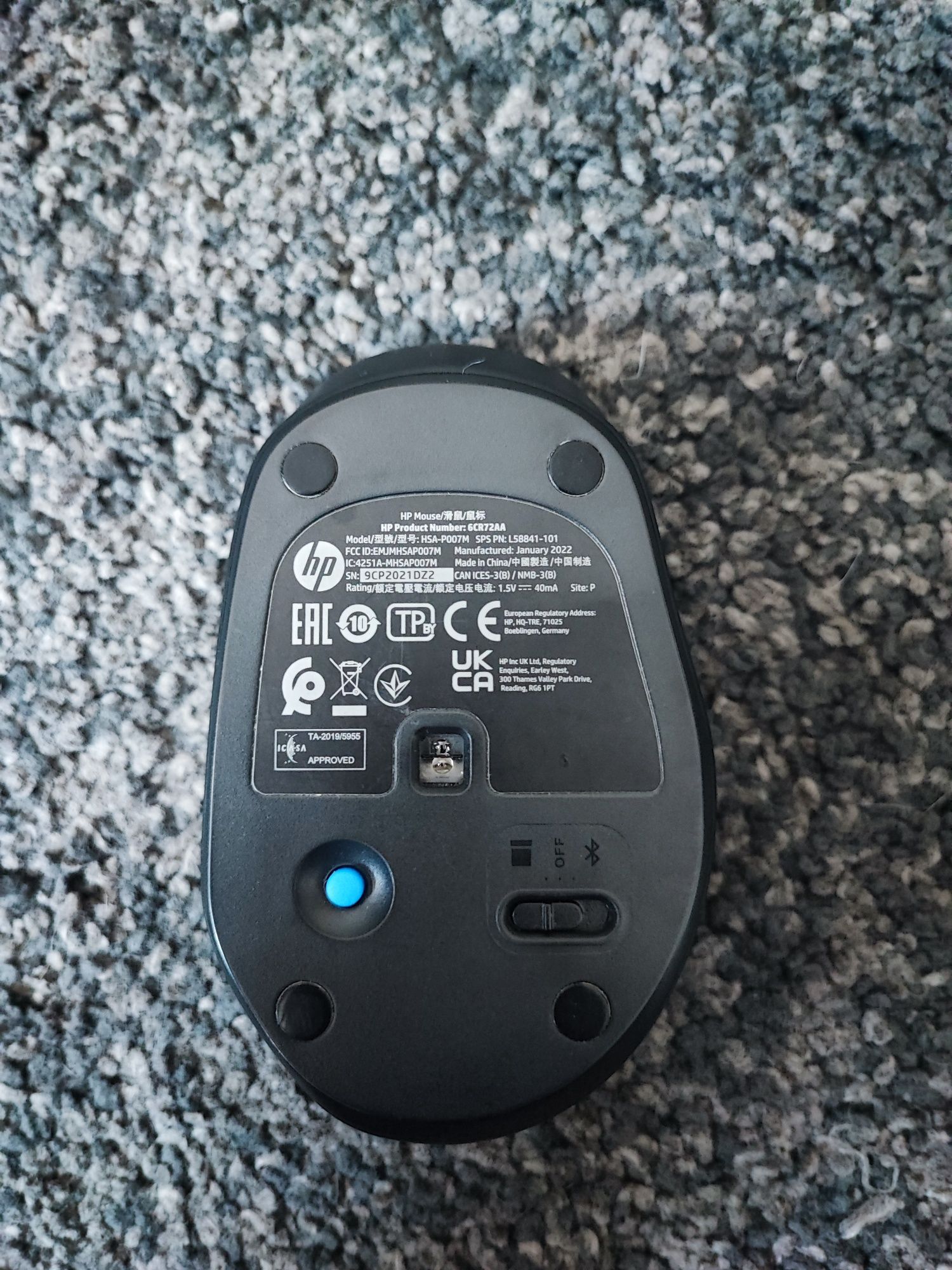 Rato HP com conexão por pen ou bluetooth