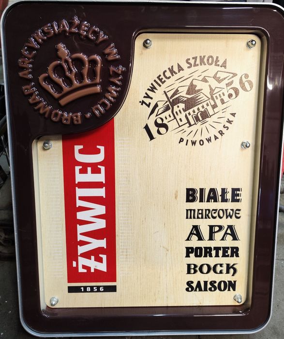 Reklama żywiec podświetlana