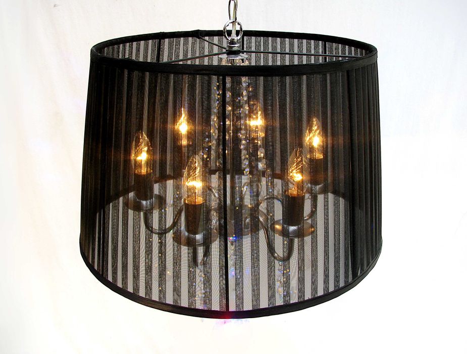 ~* Lampa wisząca * czarna kryształki III * ~