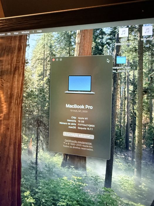 Macbook Pro M1 Touch bar 16gbs ram 245 gbs SSD