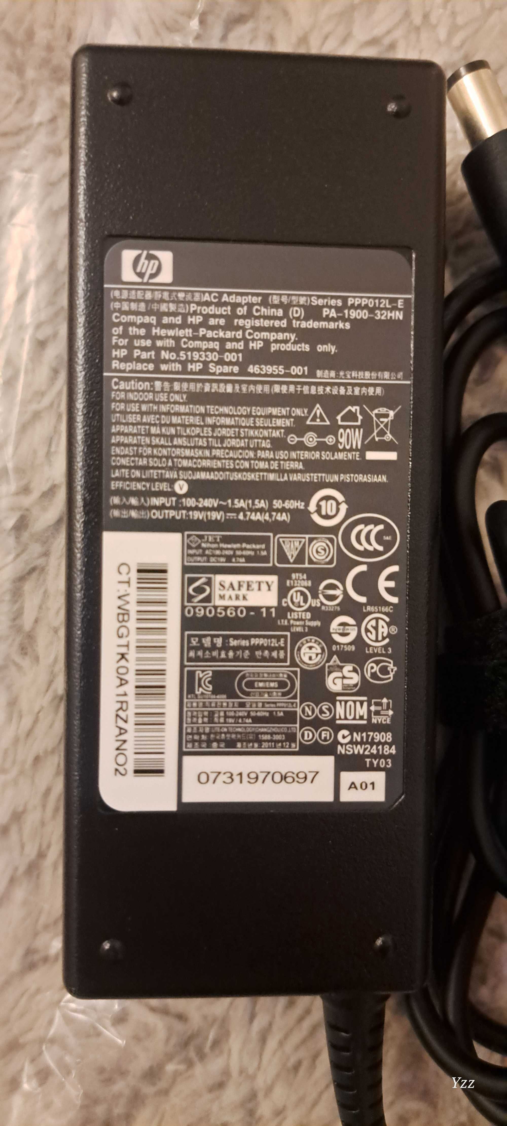 HP 90W Laptop AC Power Adapter