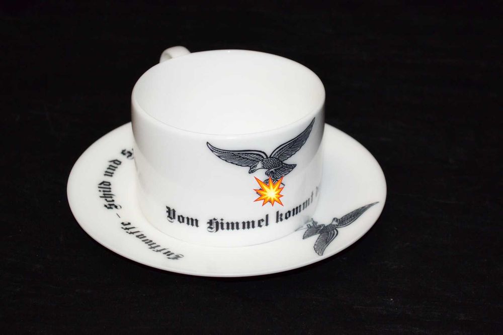 Рейх. Вермахт. Кавовий набір (чашка + блюдце) з символікою Люфтваффе