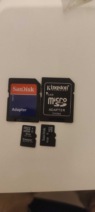 Cartões mini SD com adaptador