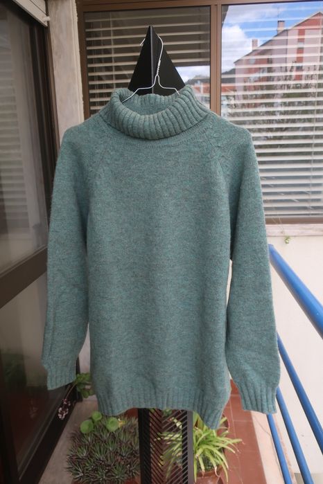 Camisola Vintage Benetton com gola (100% lã, Made in Italy, M)