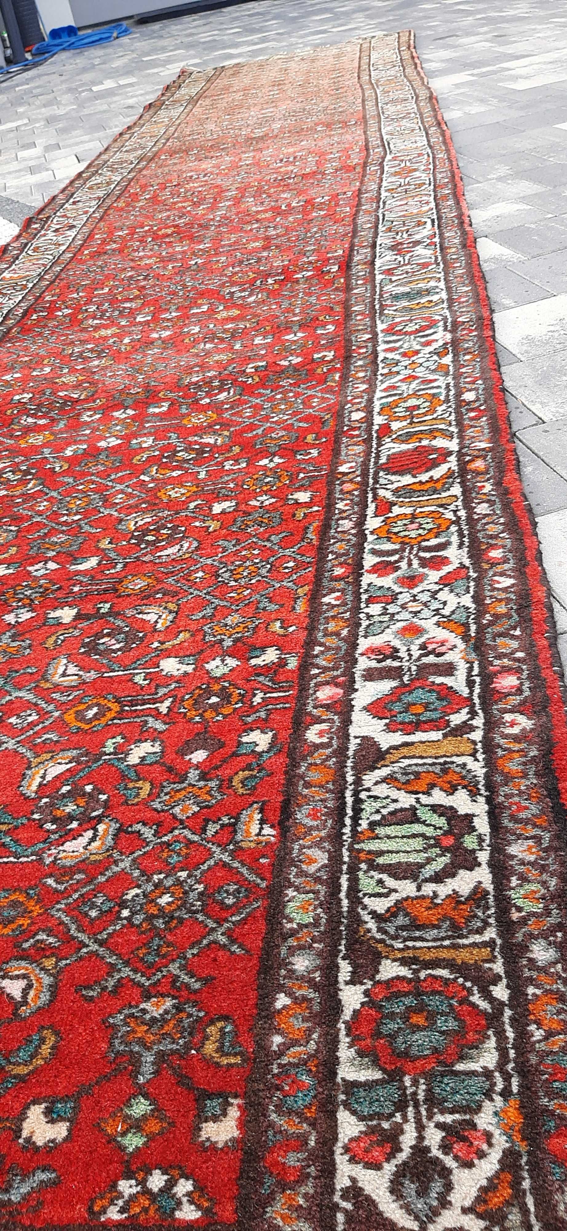 Hosseinabad chodnik tkany ręcznie perski chodnik 508 x 113 cm wełna