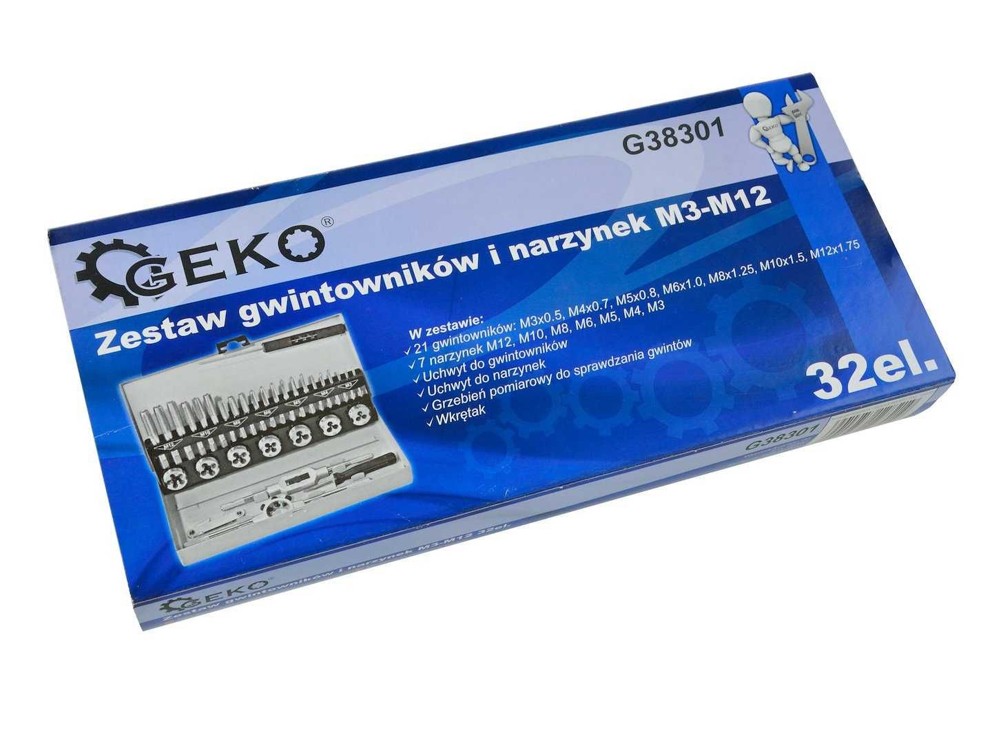 Komplet 32 szt. GWINTOWNIKI I NARZYNKI M3-M12 2221
