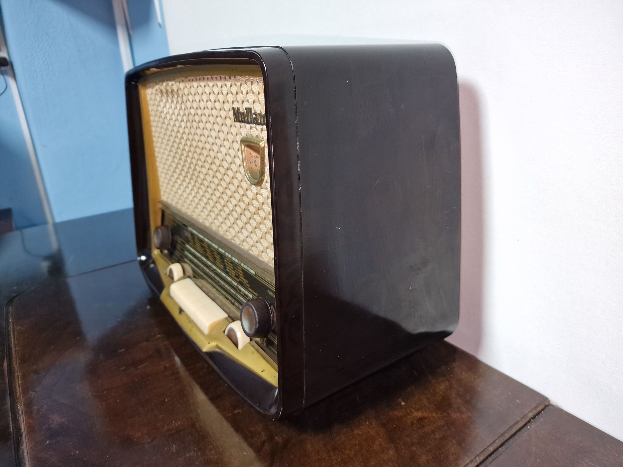 Rádio antigo reparado Mullard