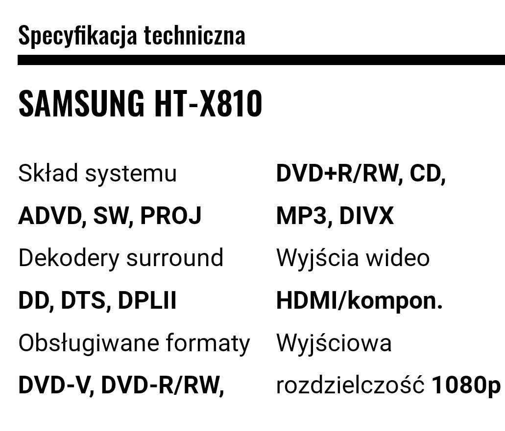 Zestaw kina domowego SAMSUNG