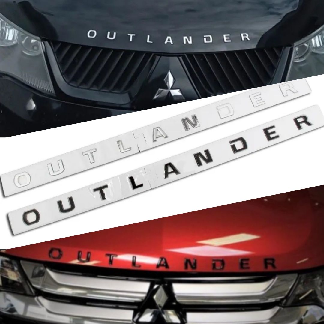 Буквы на капот, логотип Mitsubishi Outlander 3, Outlander