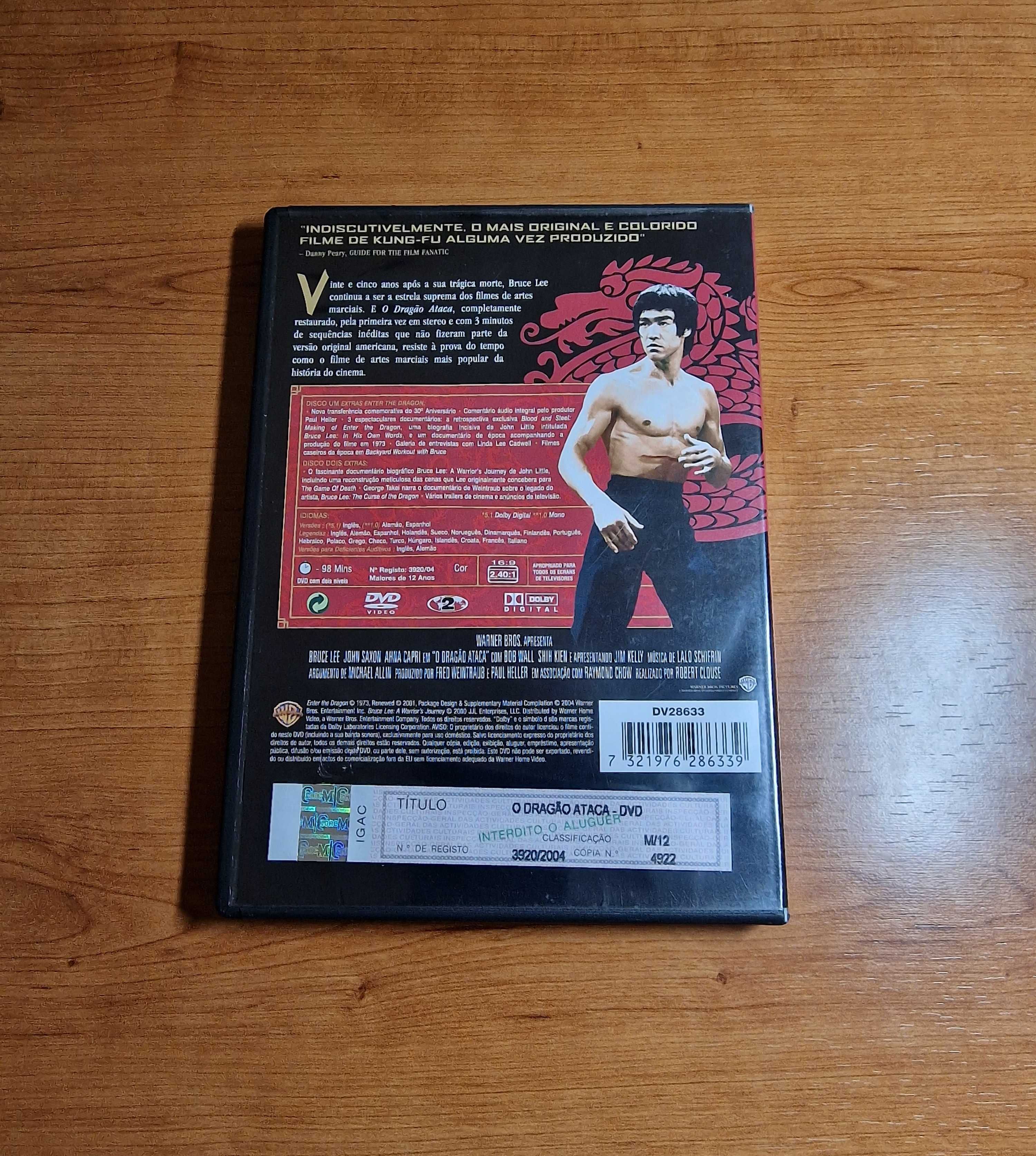 O DRAGÃO ATACA (Bruce Lee) Ed Especial 2dvds /Remasterizado EXTRAS