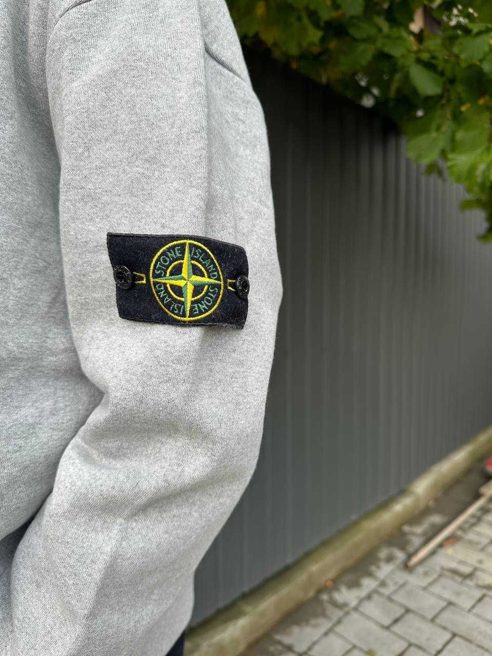 STONE ISLAND • Кофта чоловіча олімпійка сіра нова стонік