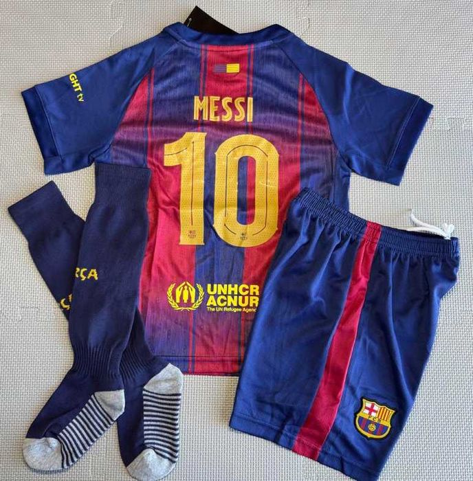 Komplet piłkarski koszulka Leo Messi Fc Barcelona ostatni sezon unikat