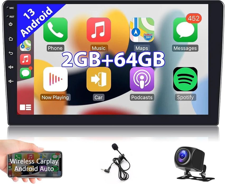 Radio Samochodowe VW Seat Skoda 2 DIN 9" Android 13 | CarPlay, Android