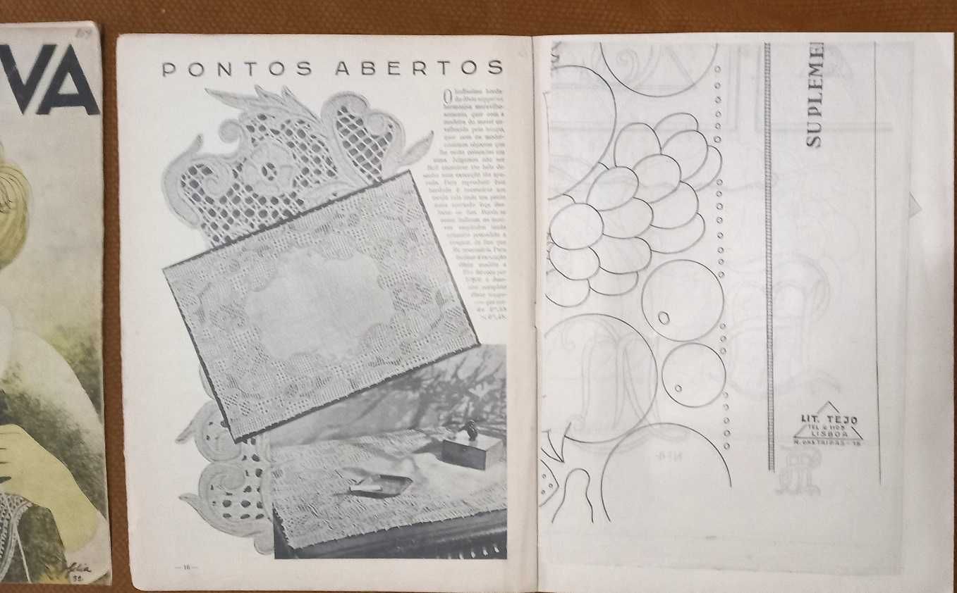 Dois números da revista Eva [1932] Bordados e Moda