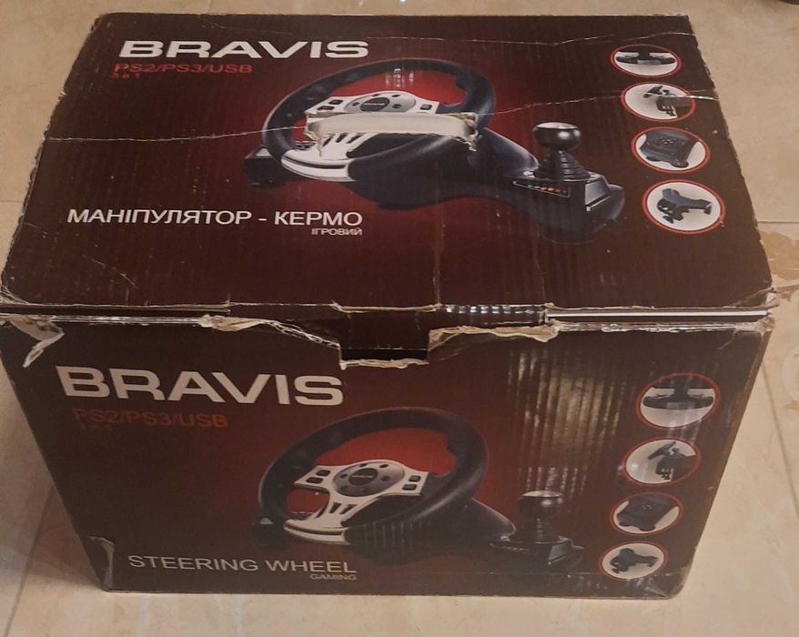 Руль ігровий Bravis (комплект)
