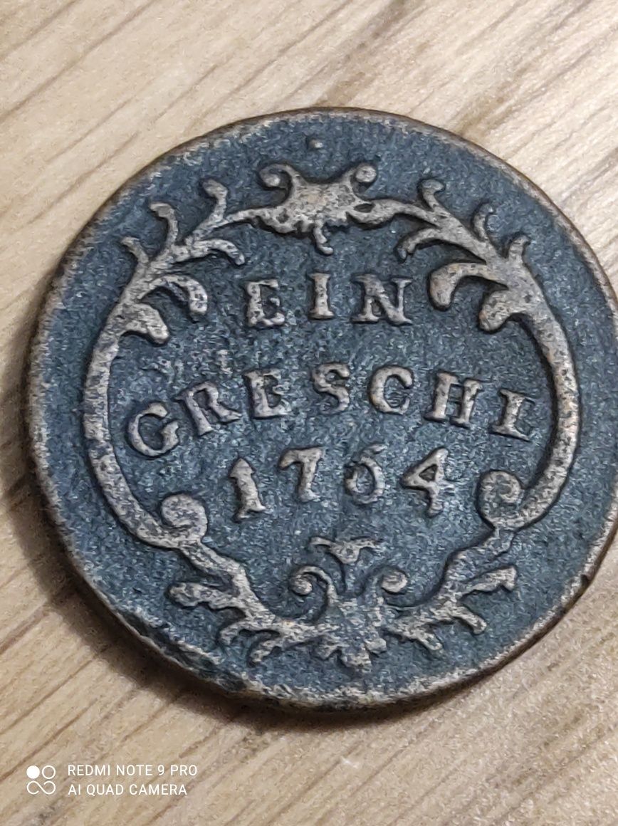 Stara moneta 1 grosz Czechy