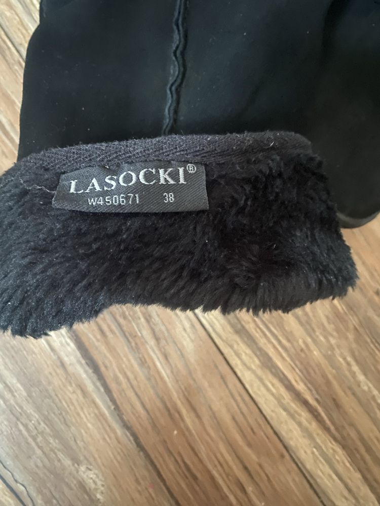 Botki zamszowe ocieplane do poł łydki  Lasocki 38
