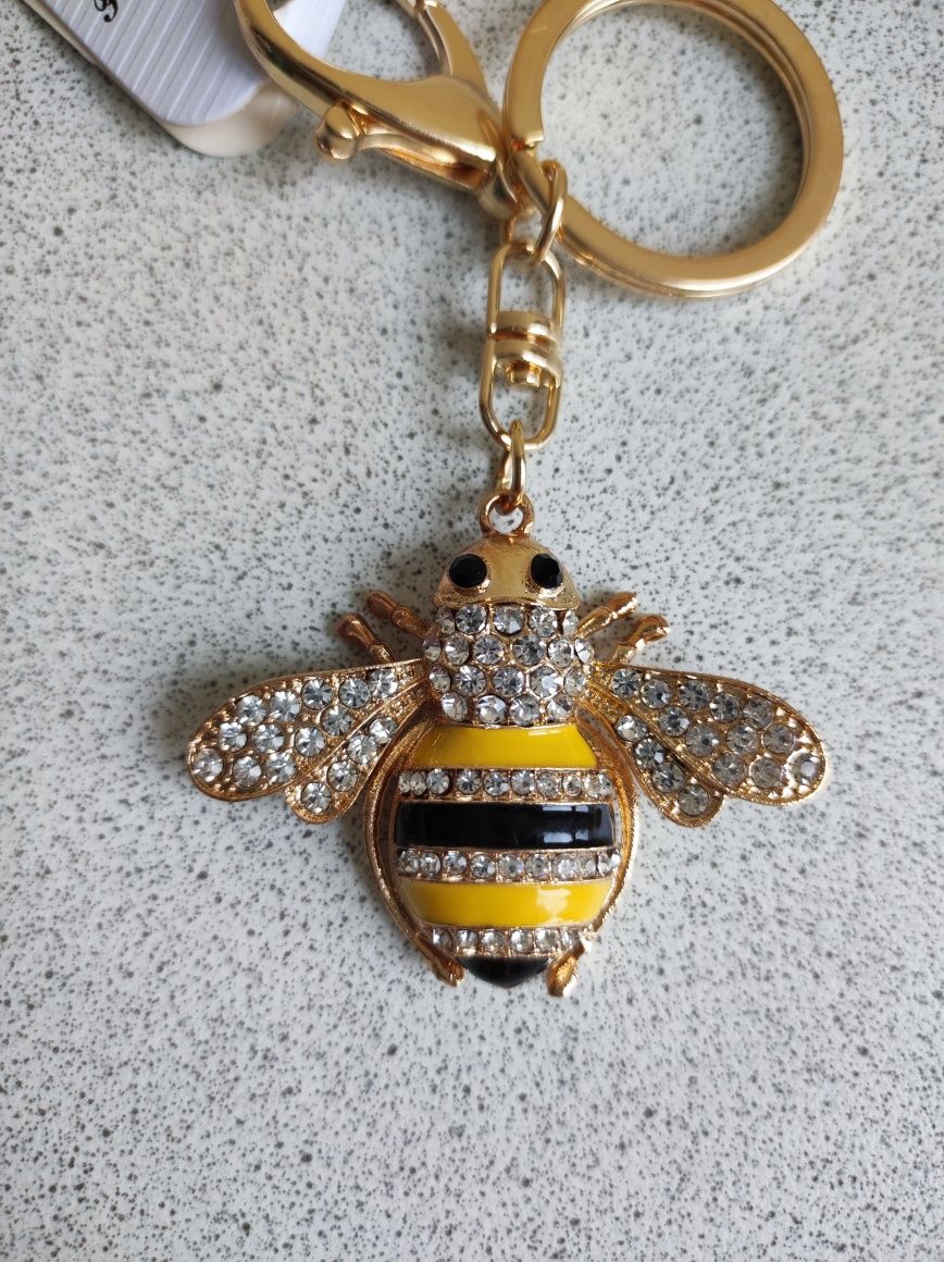 Брелок з кільцем для ключів "Бджілка", залізний