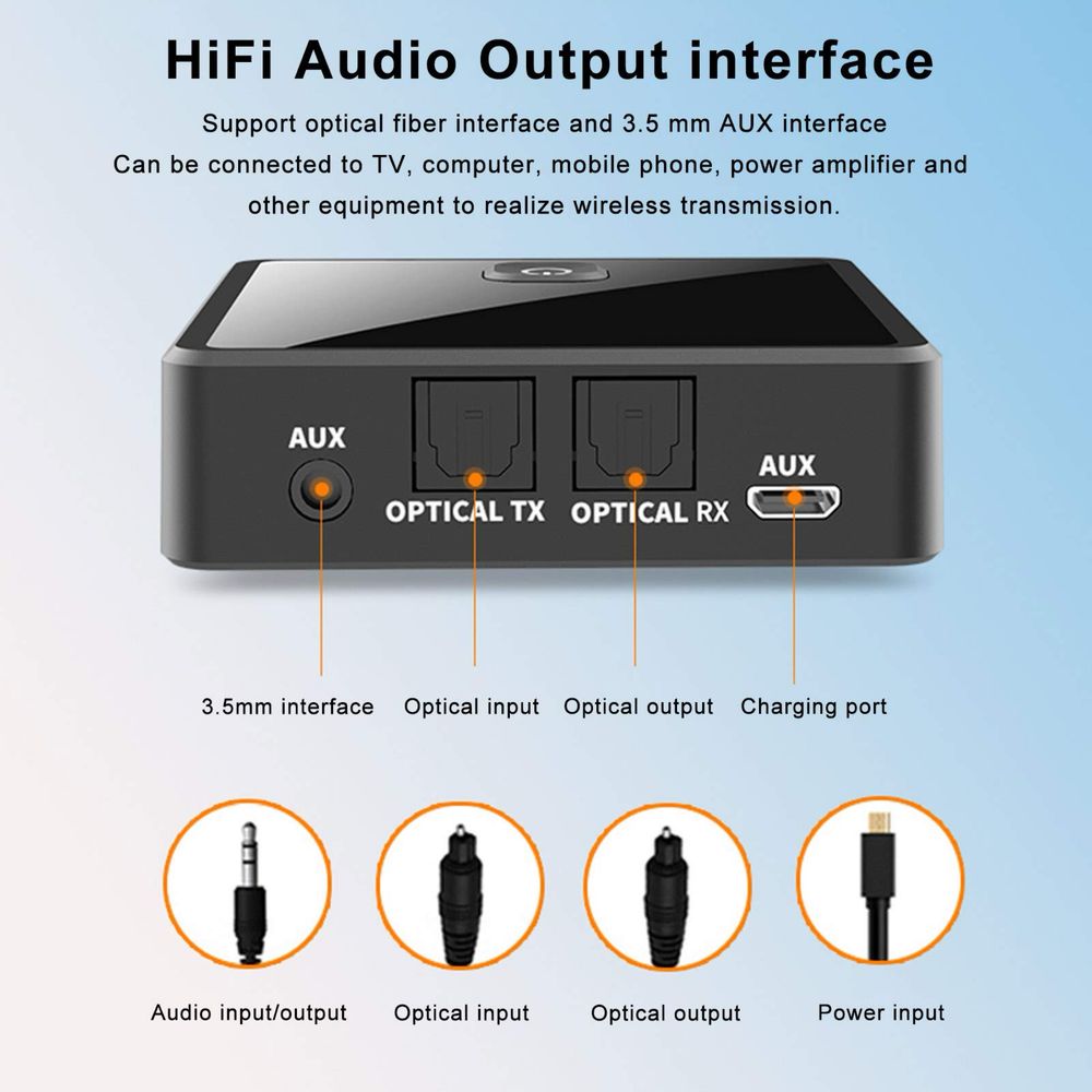 Leepesx ZF-380 2 w 1 Bluetooth 5.0 nadajnik odbiornik