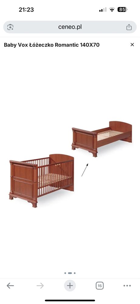 Baby Vox Romantic 2 w 1 Łóżeczko i Łóżko