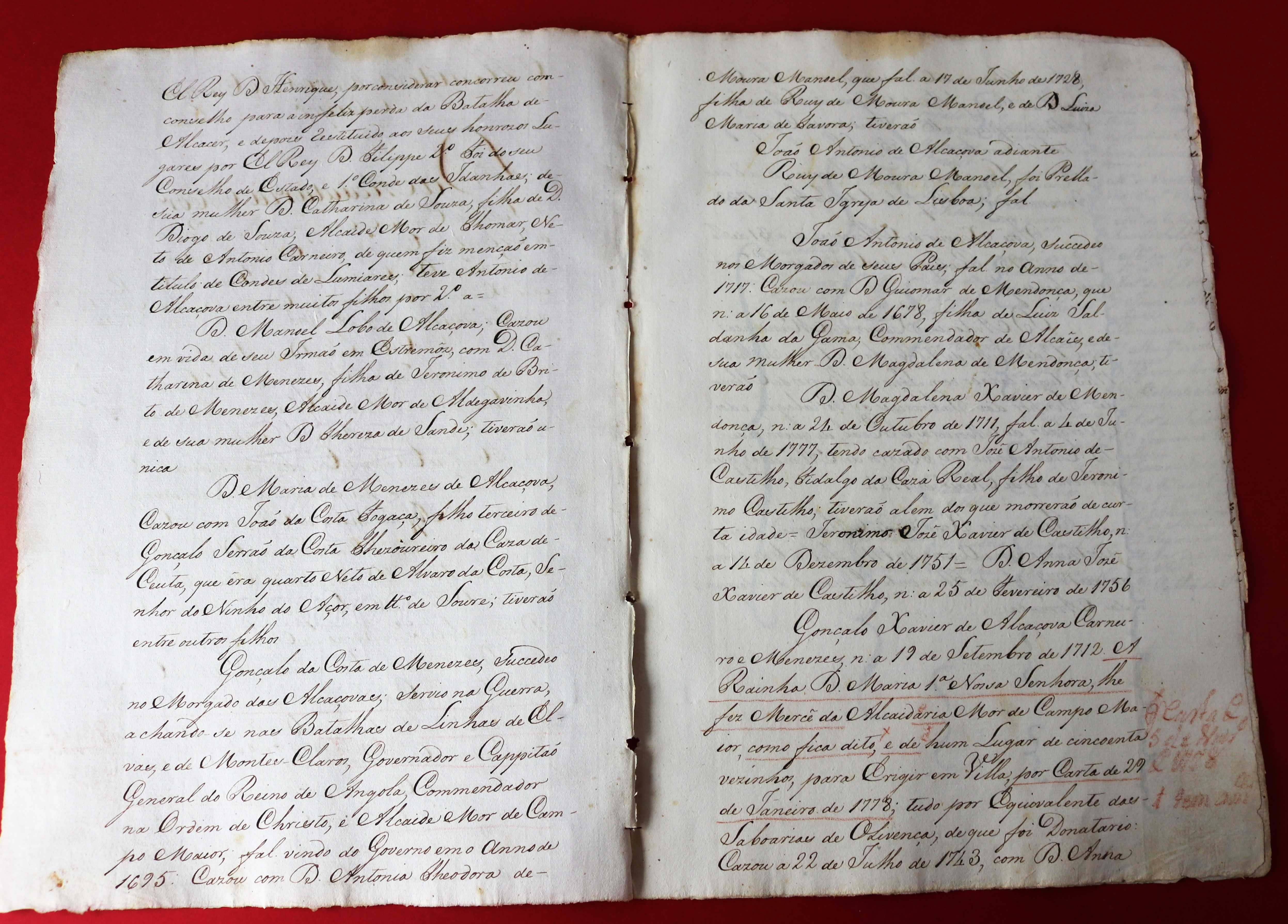 Alcaides Mores de Campo Maior 1778 D. Maria I